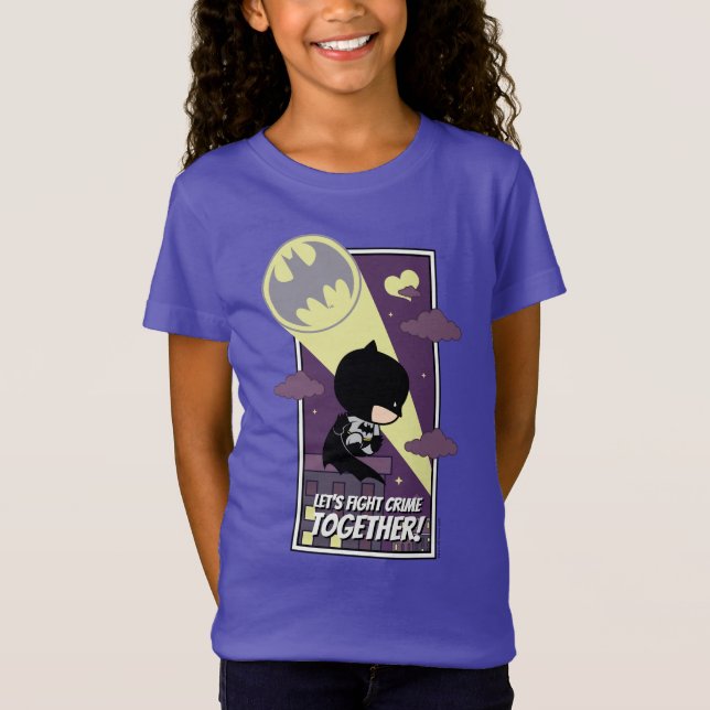 Chibi Batman - Låt oss bekämpningen av brott tills T Shirt (Framsida)