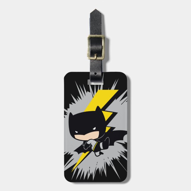 Chibi Batman Lightning Kick Bagagebricka (Vertikal Framsida)