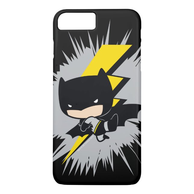 Chibi Batman Lightning Kick Case-Mate iPhone Skal (Baksida)