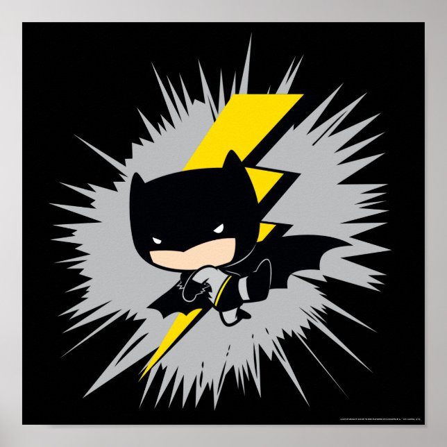 Chibi Batman Lightning Kick Poster (Framsidan)