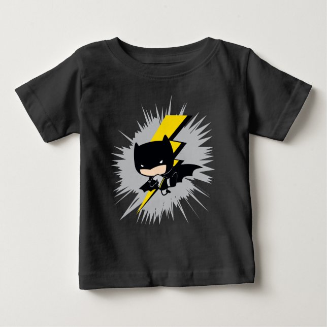 Chibi Batman Lightning Kick T-shirt (Framsida)