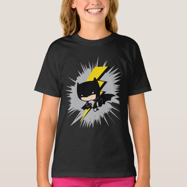Chibi Batman Lightning Kick Tee (Framsida)