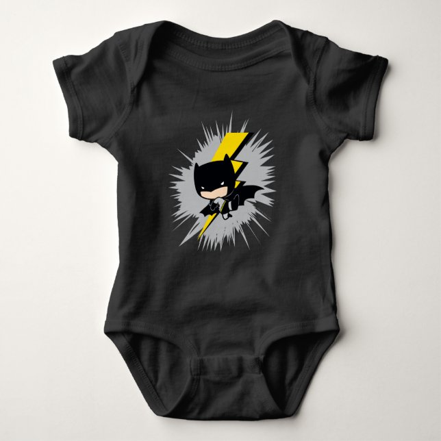 Chibi Batman Lightning Kick Tee Shirt (Framsida)