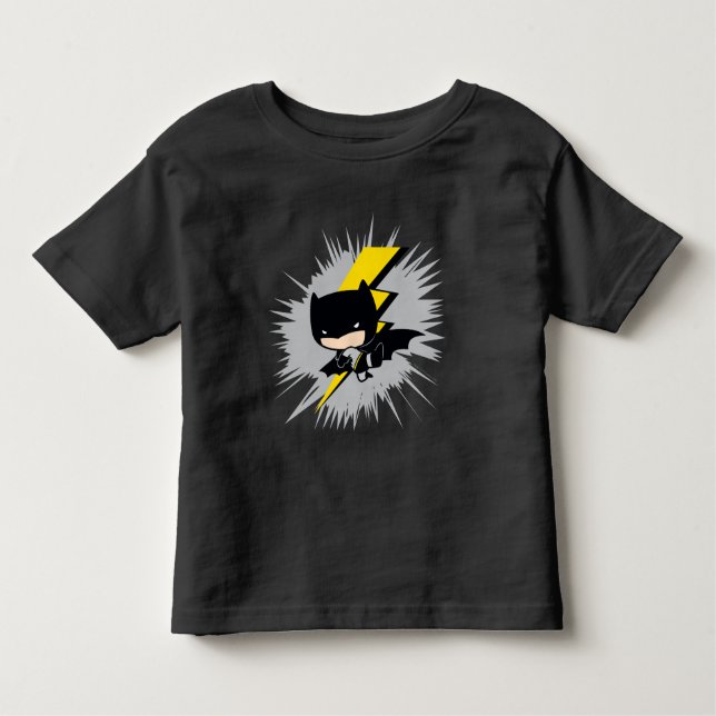 Chibi Batman Lightning Kick Tee Shirt (Framsida)