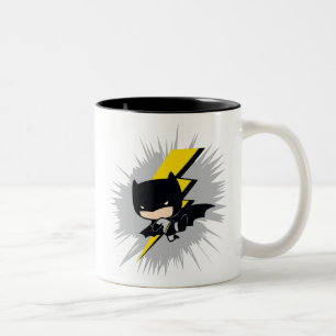 Chibi Batman Lightning Kick Två-Tonad Mugg