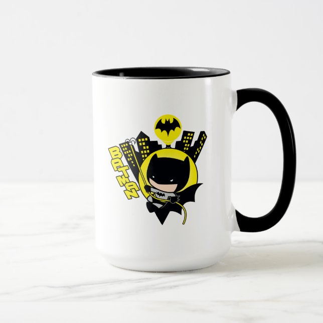 Chibi Batman Scaling the City Mugg (Höger)