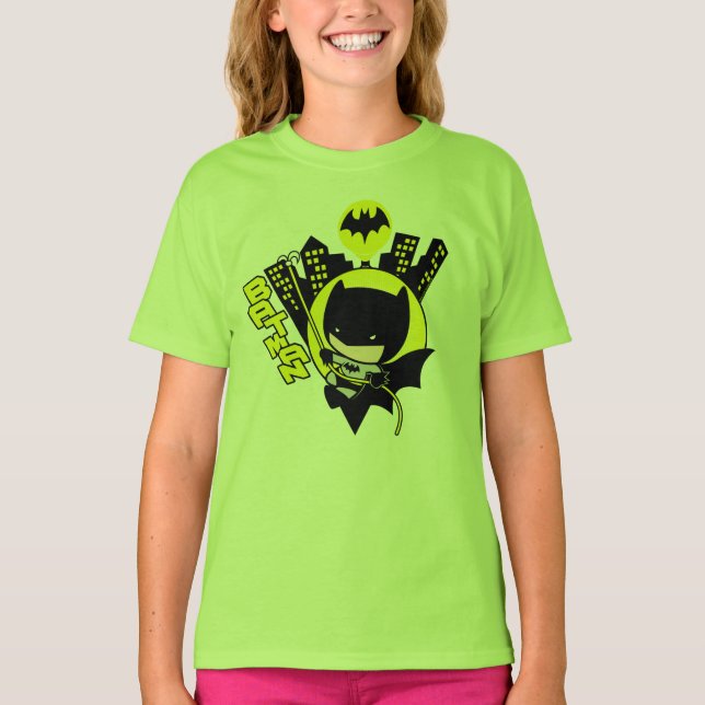 Chibi Batman Scaling the City Tee (Framsida)