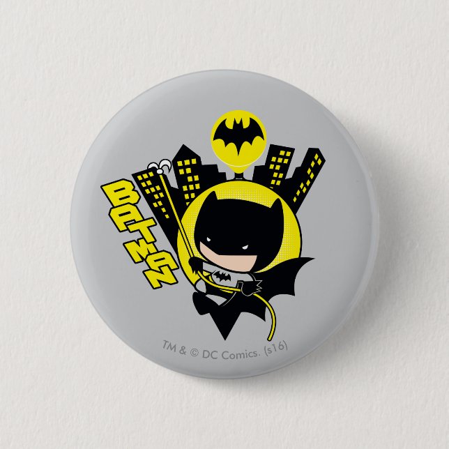 Chibi Batman skalade staden Knapp (Framsida)