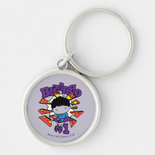 Chibi Bizarro #1 Rund Silverfärgad Nyckelring
