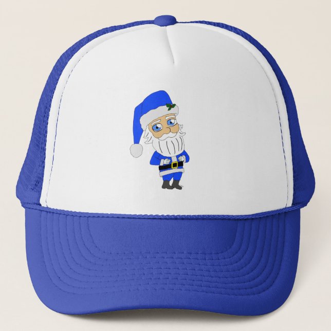 Chibi Blå Dräkt Tomte Keps (Framsida)