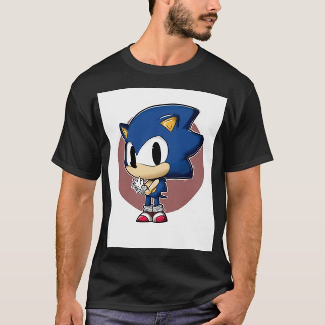 Chibi Blå Hastighets Hjälte T Shirt (Framsida)