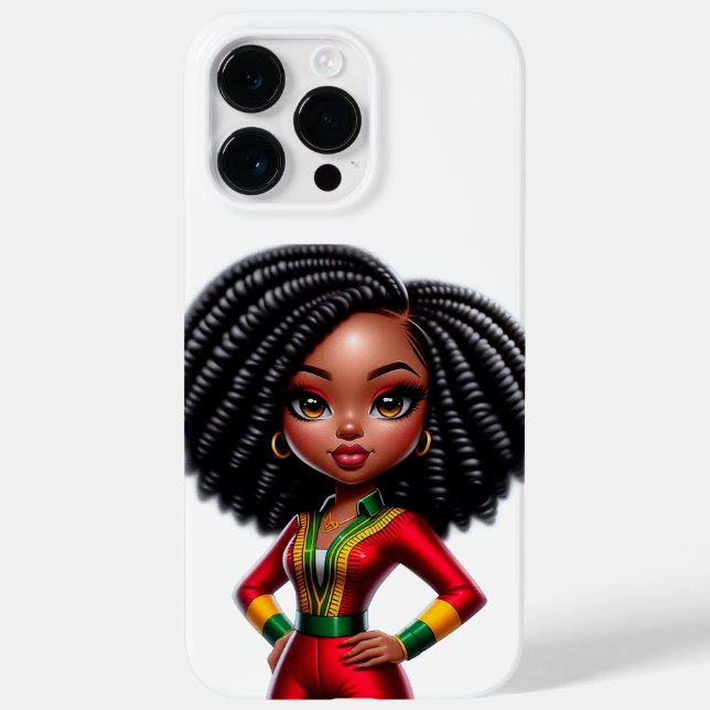 Chibi Black Girl Ipone Fodral (Baksida)