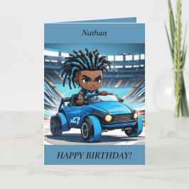 Chibi Boy läser tävla Birthday Card Helgkort