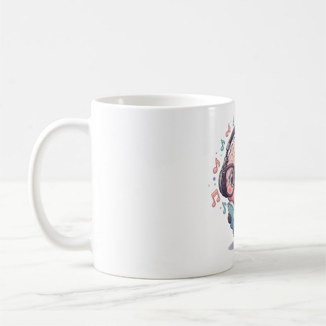Chibi Brain Mugg – Studera, Drick och Mjukna Upp D (Vänster)