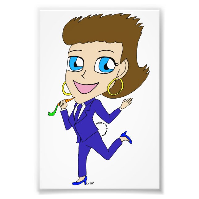 chibi bunny svan fototryck (Framsidan)