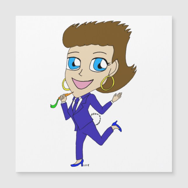 chibi bunny svan magnet (Framsida)