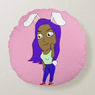 Chibi Bunnyflicka Rund Kudde