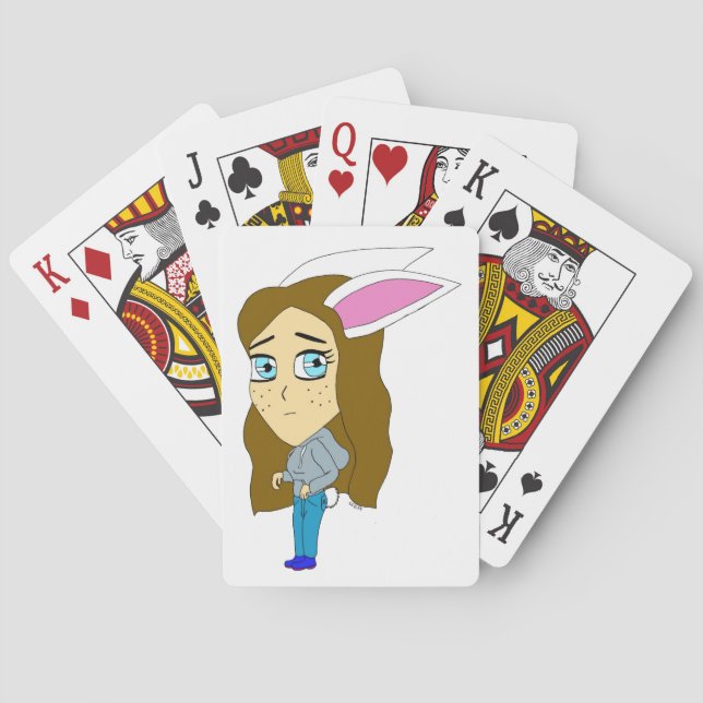 chibi bunnygirl casinokort (Baksidan)