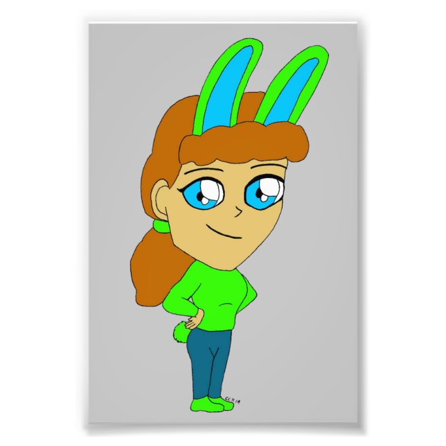 chibi bunnygirl fototryck (Framsidan)