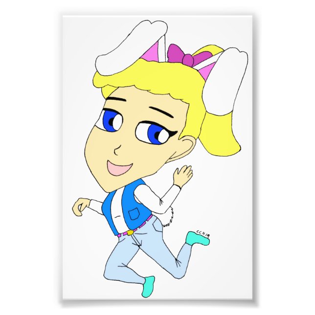 chibi bunnygirl fototryck (Framsidan)