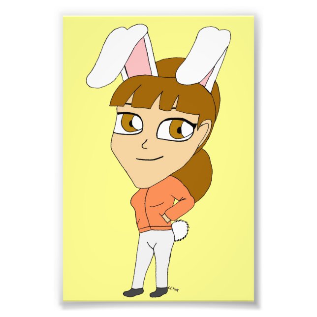 chibi bunnygirl fototryck (Framsidan)
