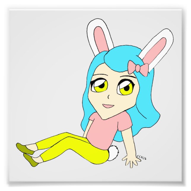 chibi bunnygirl fototryck (Framsidan)