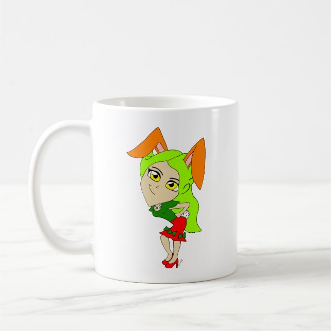 Chibi bunnygirl kaffe mugg (Vänster)