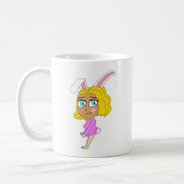 chibi bunnygirl kaffemugg (Vänster)