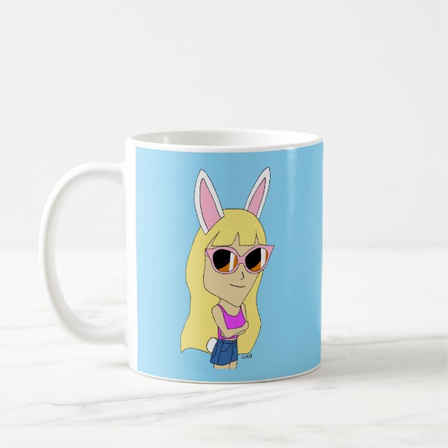 chibi bunnygirl kaffemugg (Vänster)