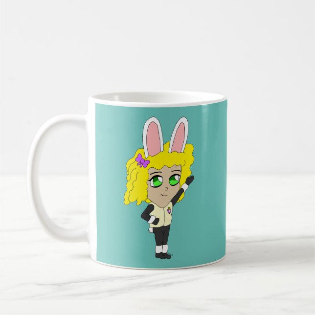 chibi bunnygirl kaffemugg (Vänster)