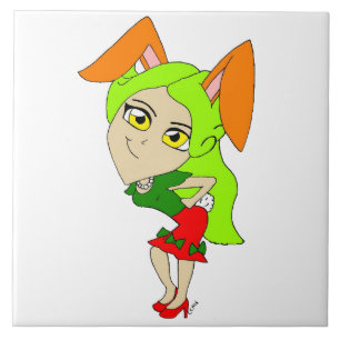 chibi bunnygirl kakelplatta