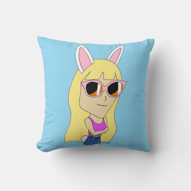 chibi bunnygirl kudde (Framsida)