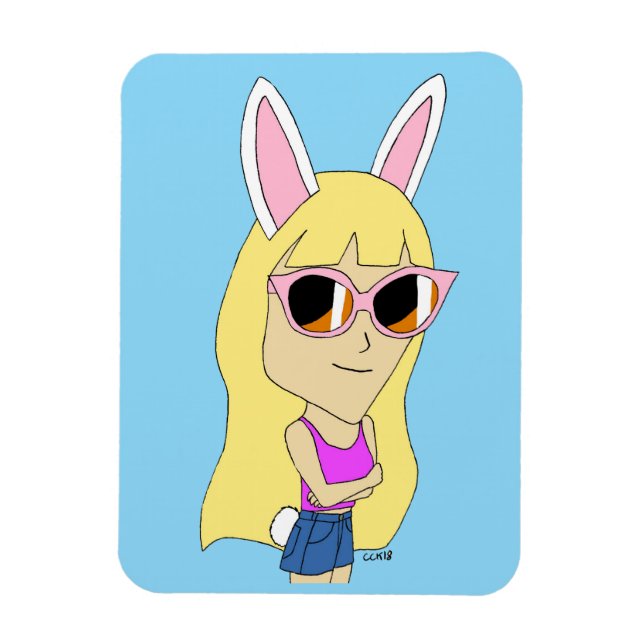chibi bunnygirl magnet (Vertikal)