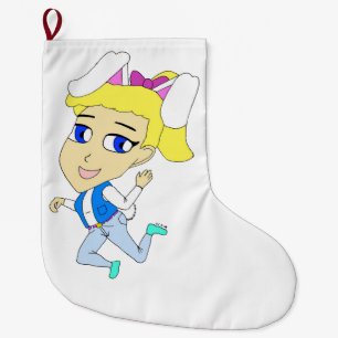 chibi bunnygirl stor julstrumpa