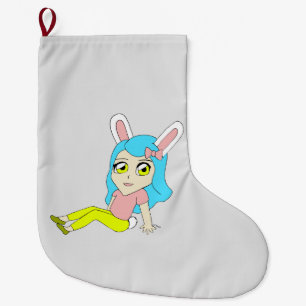 chibi bunnygirl stor julstrumpa