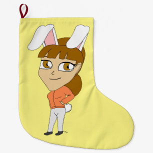 chibi bunnygirl stor julstrumpa