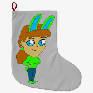 chibi bunnygirl stor julstrumpa