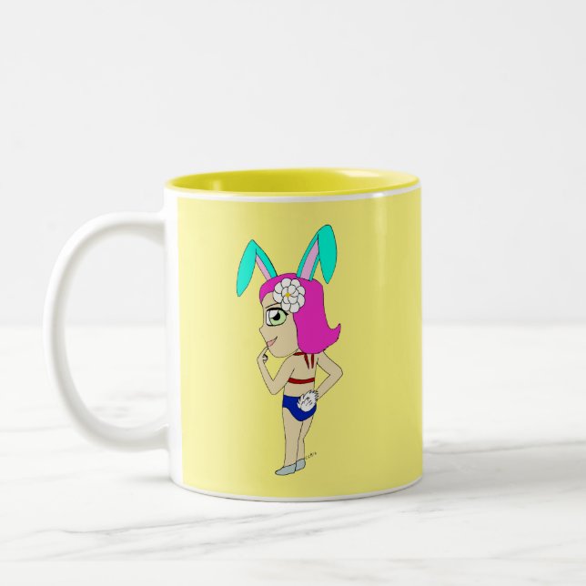 chibi bunnygirl Två-Tonad mugg (Vänster)