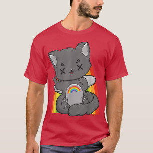 Chibi Cat Fairy Kei Yume Kawaii Anime Kattdjur Har T Shirt
