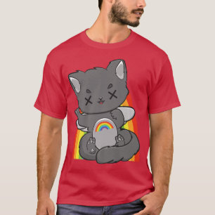 Chibi Cat Fairy Kei Yume Kawaii Anime Kattdjur Har T Shirt
