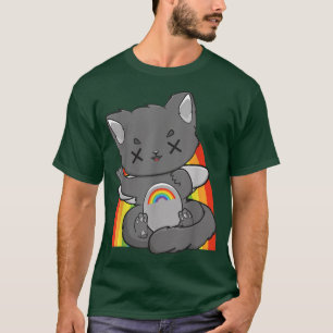 Chibi Cat Fairy Kei Yume Kawaii Anime Kattdjur Har T Shirt