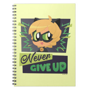 Chibi Cat Noir Aldrig Ge Up Anteckningsbok