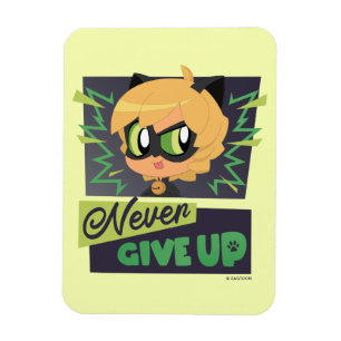 Chibi Cat Noir Aldrig Ge Up Magnet