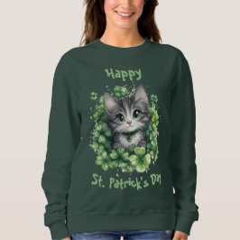Chibi Cat St. Patrick's Day Sweatshirt T Shirt