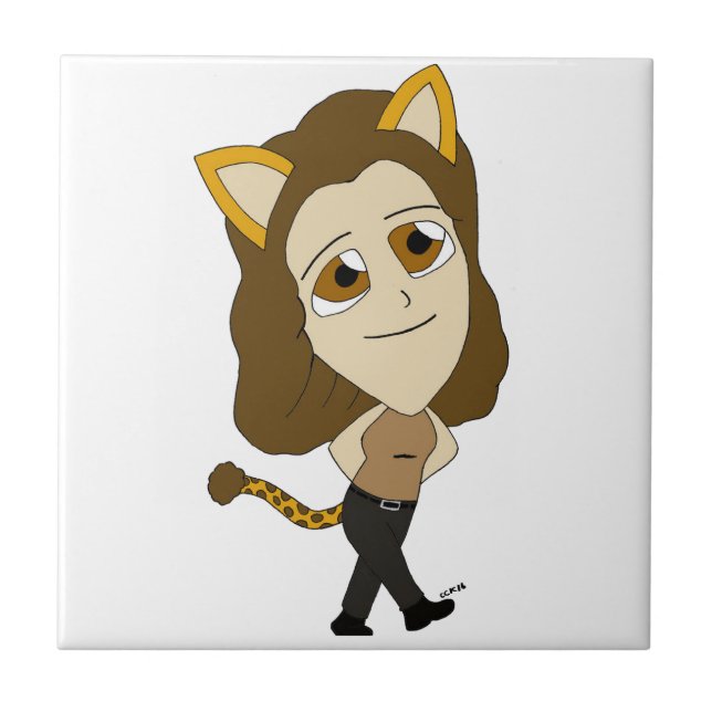 chibi catgirl kakelplatta (Framsidan)