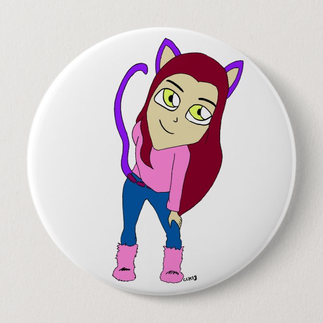 chibi catgirl knapp (Framsida)