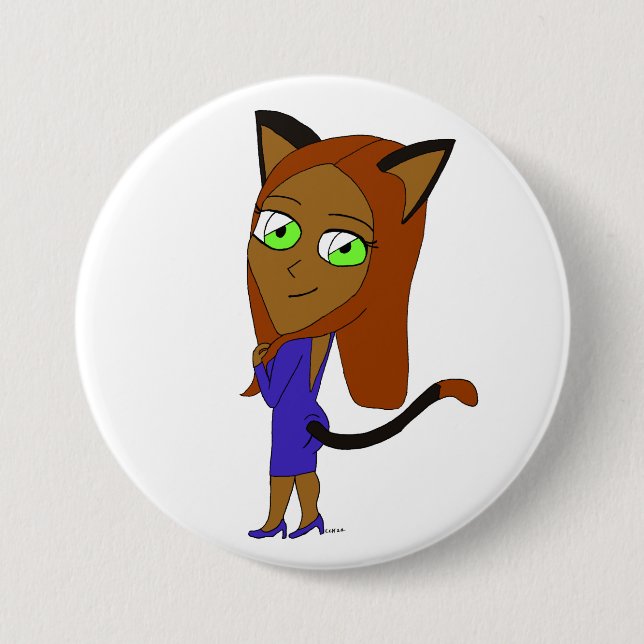 chibi catgirl knapp (Framsida)