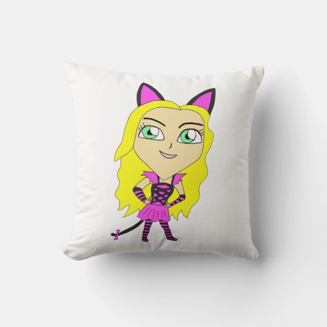 chibi catgirl kudde (Framsida)