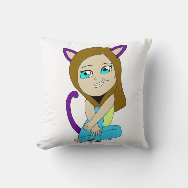 chibi catgirl kudde (Framsida)
