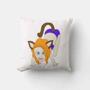 chibi catgirl kudde